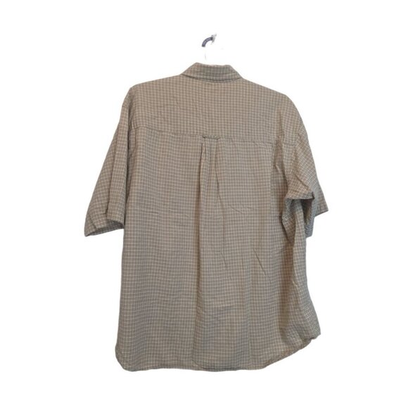 Columbia Men's Tan Plaid Short Sleeve Shirt Size XL - Picture 3 of 4